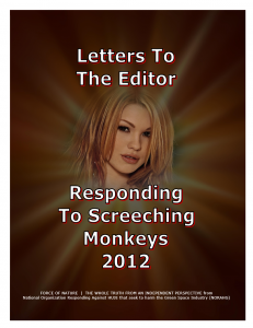LETTERS TO THE EDITOR -- WEB-PAGE -- Responding To Screeching Monkeys 2012