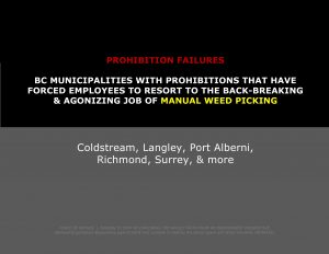 -- -- -- British Columbia Municipal Pesticide Bans -- 3 -- Catastrophic Carnage (14)