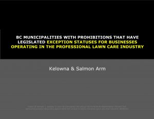 -- -- -- British Columbia Municipal Pesticide Bans -- 3 -- Catastrophic Carnage (9)