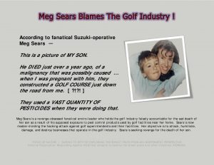 Force Of Nature -- David Suzuki -- 2017 03 01 -- Pesticides On Golf Course May Cause Cancer -- CARD-5