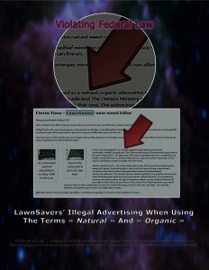 Force Of Nature -- VIOLATING Federal Law -- 2017 05 03 -- Lawn Care Industry Has Some Bad Boys -- CARDS -- LawnSavers-1