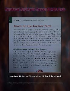 Force Of Nature -- Terrжr NEVER Ends -- Ontario -- 2017 10 20 -- Anti-Farming School Textbook -- CARDS-18